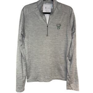 NIKE NBA MILWAUKEE BUCKS 1/2 zip up shirt size M medium